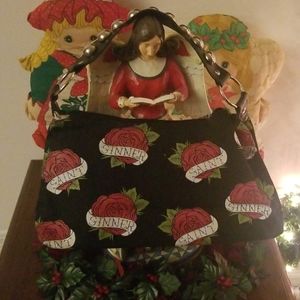 Lux de Ville saint and sinner cloth shoulder bag